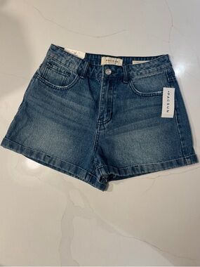 PacSun Classic Mid Blue Mom Denim Shorts